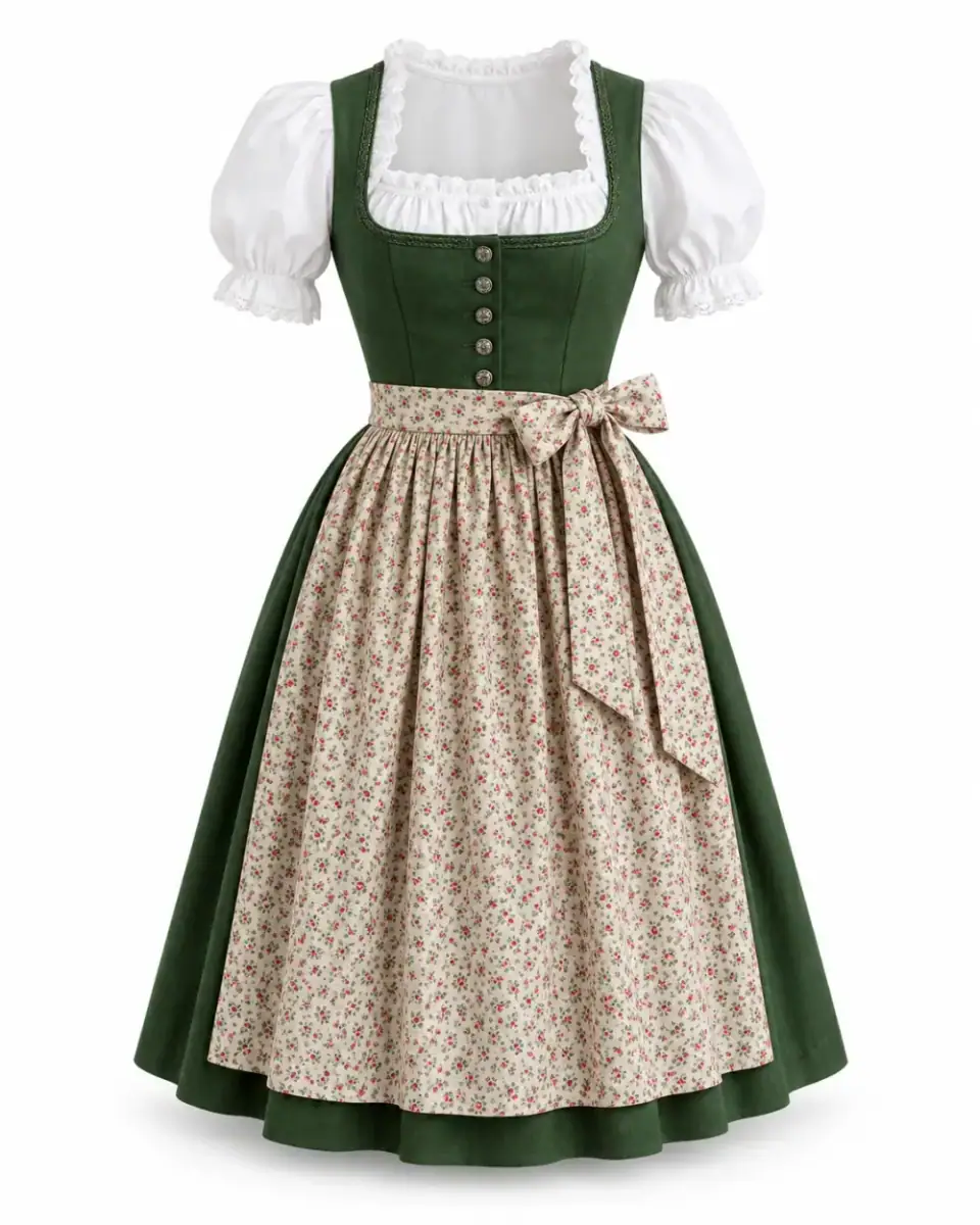 Dirndl Verde Tradicional